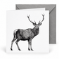 Standing Stag Greeting Card — grey-envelope mockup