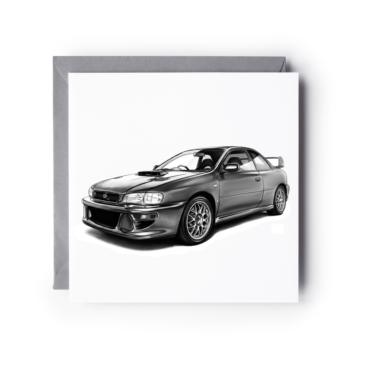 Subaru Impreza STi Car Art Greeting Card