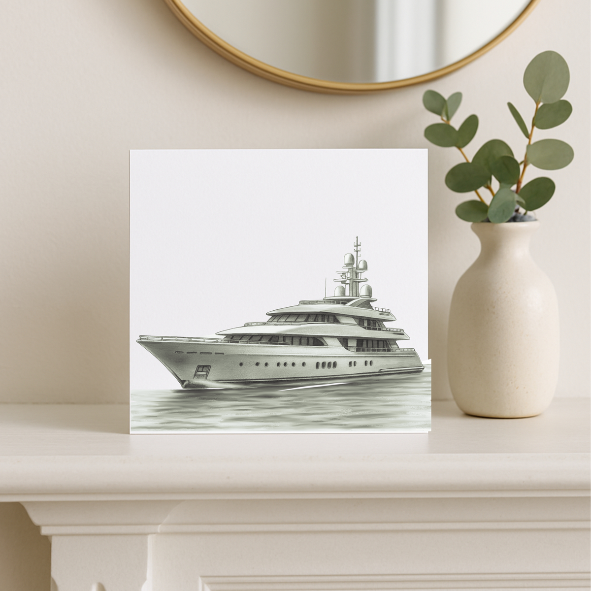 Super Yacht Greeting Card
