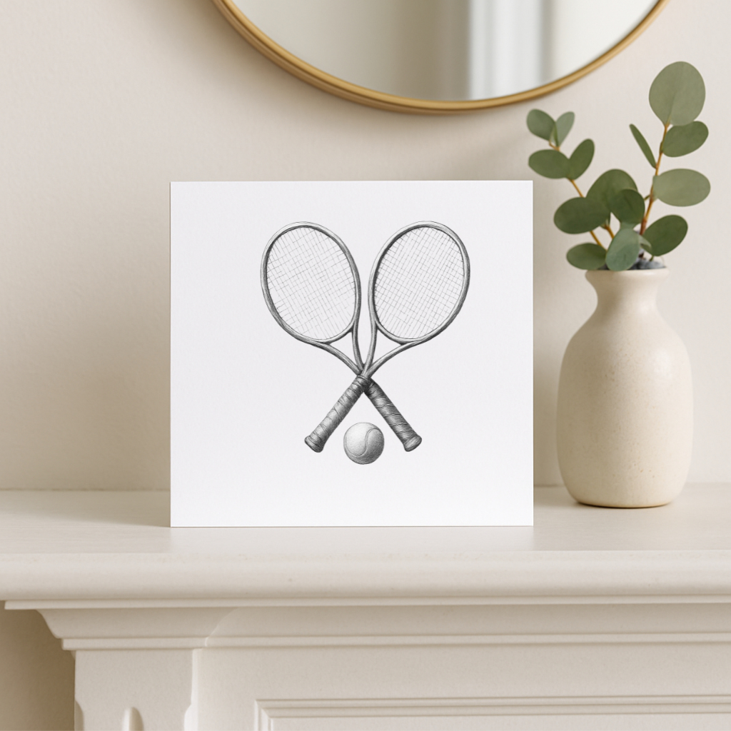 Tennis greeting card