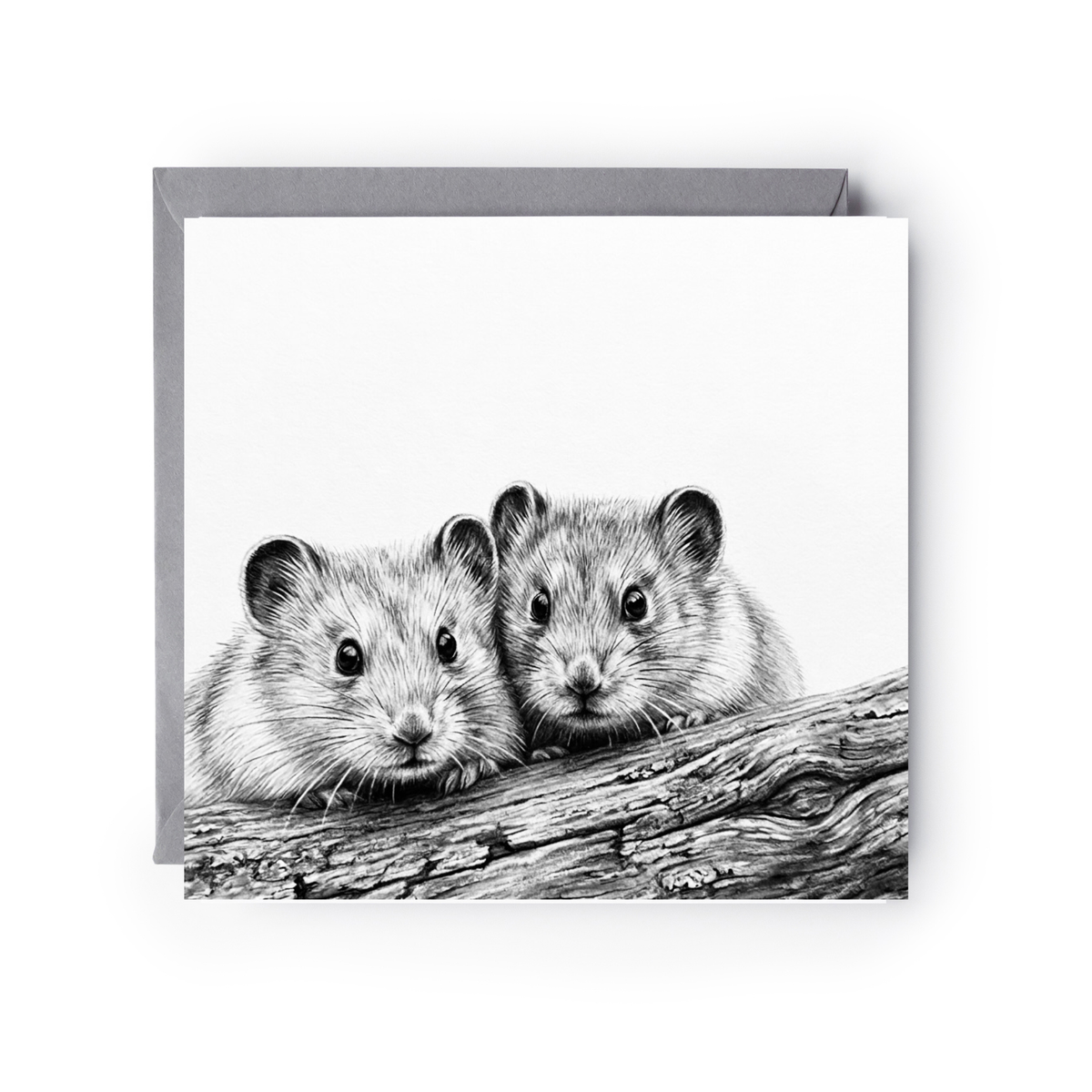 Two Little Field Mice Greeting Card