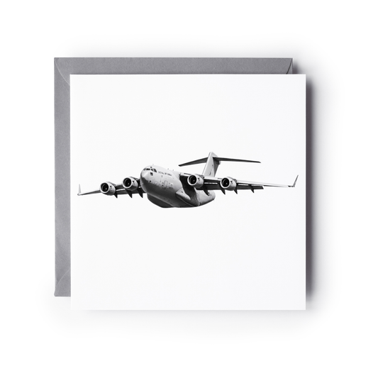 C17 Globemaster Greeing Card | Military Aviation Art