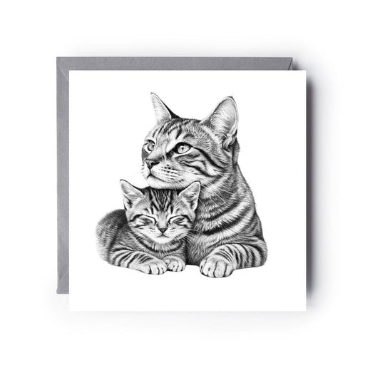Cat Cuddles Pet Greeting Card