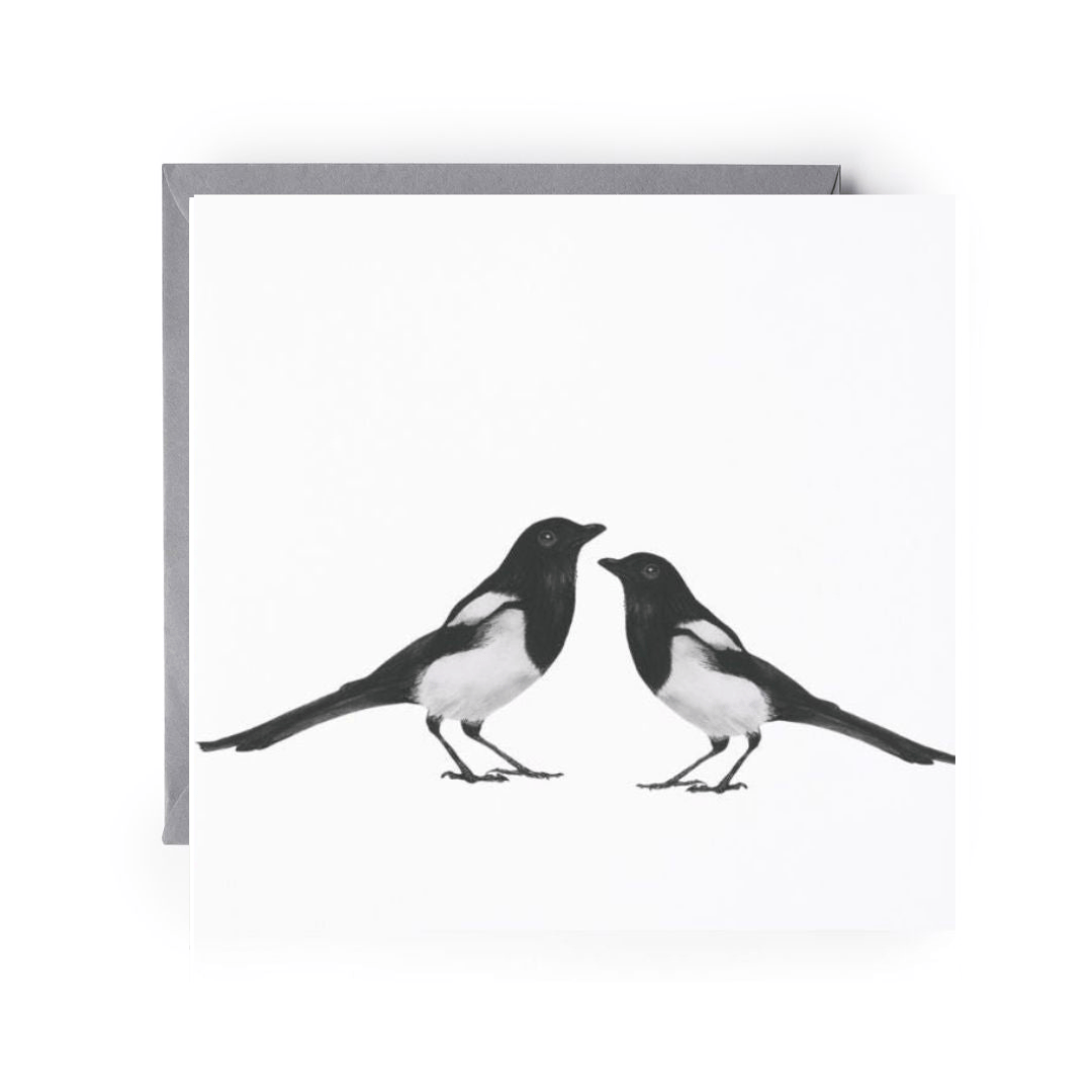 Dara and Magpie Friend Greeting Card