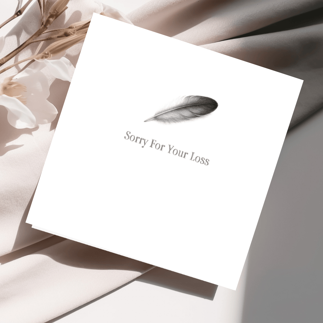 Feather Sympathy Card