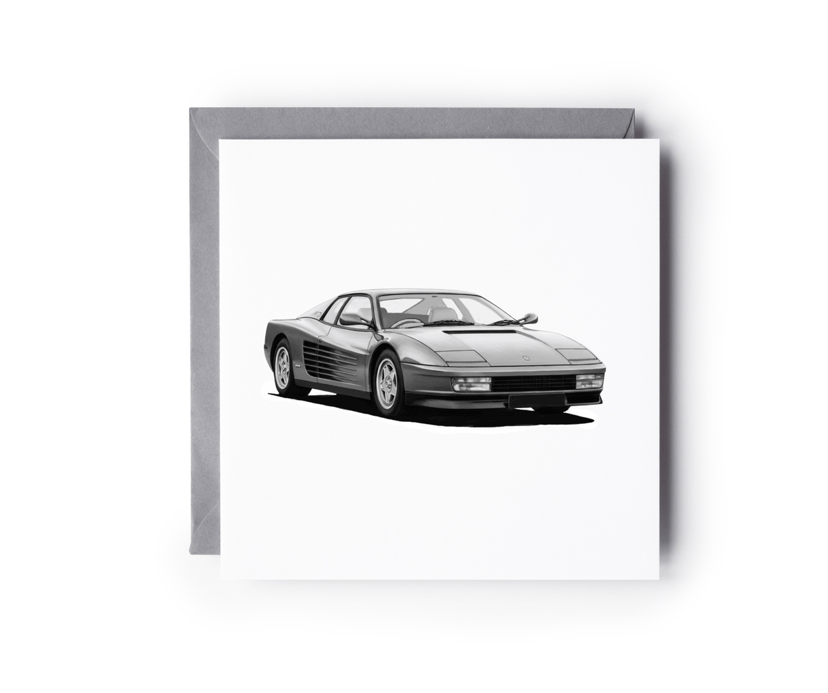 Ferrari Testarossa Greeting Card