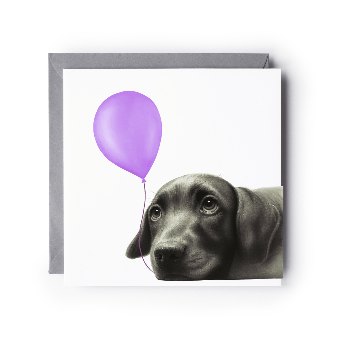 Floating Labrador Hand-Drawn Greeting Card