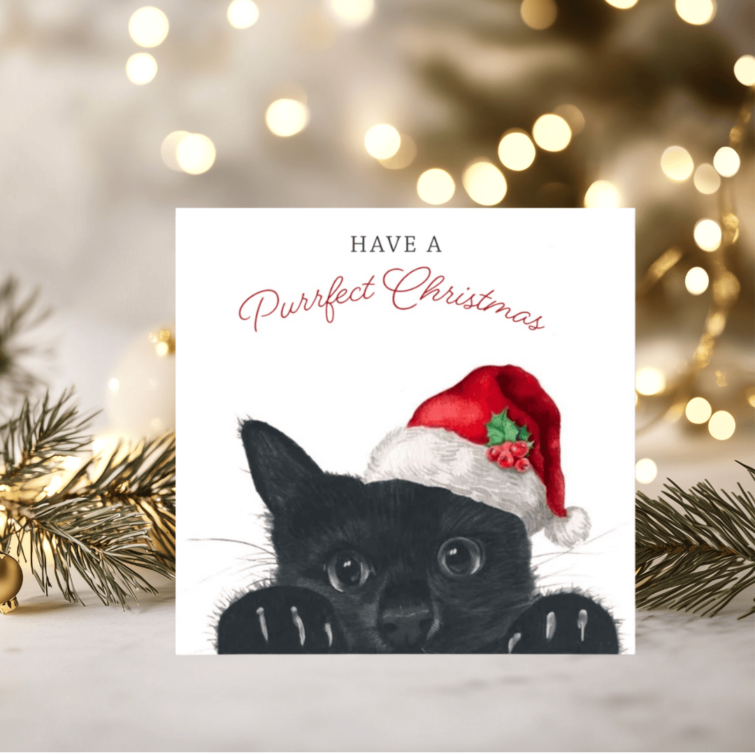 Have A Purrfect Christmas – Festive Cat Greeting Card