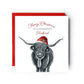Merry Christmas to a Wonderful Husband Highland Cow