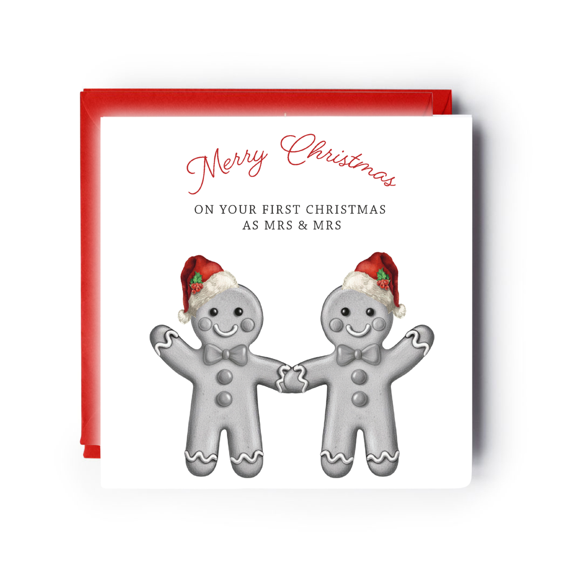 Mrs and Mrs Gingerbread Christmas Card