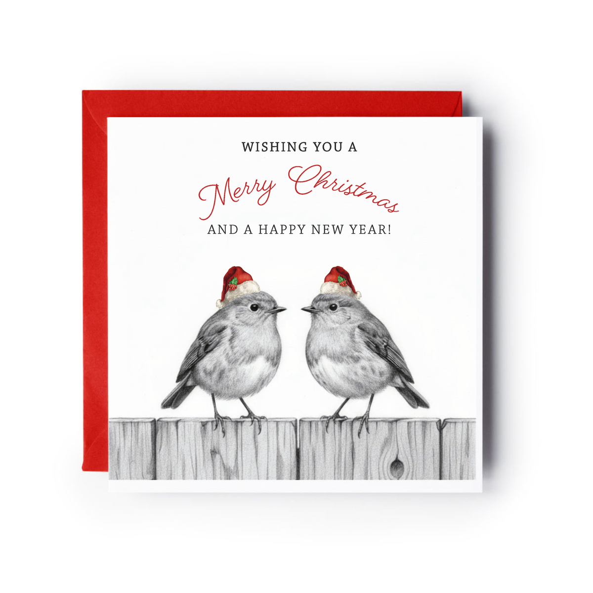Robin Perch Christmas Card