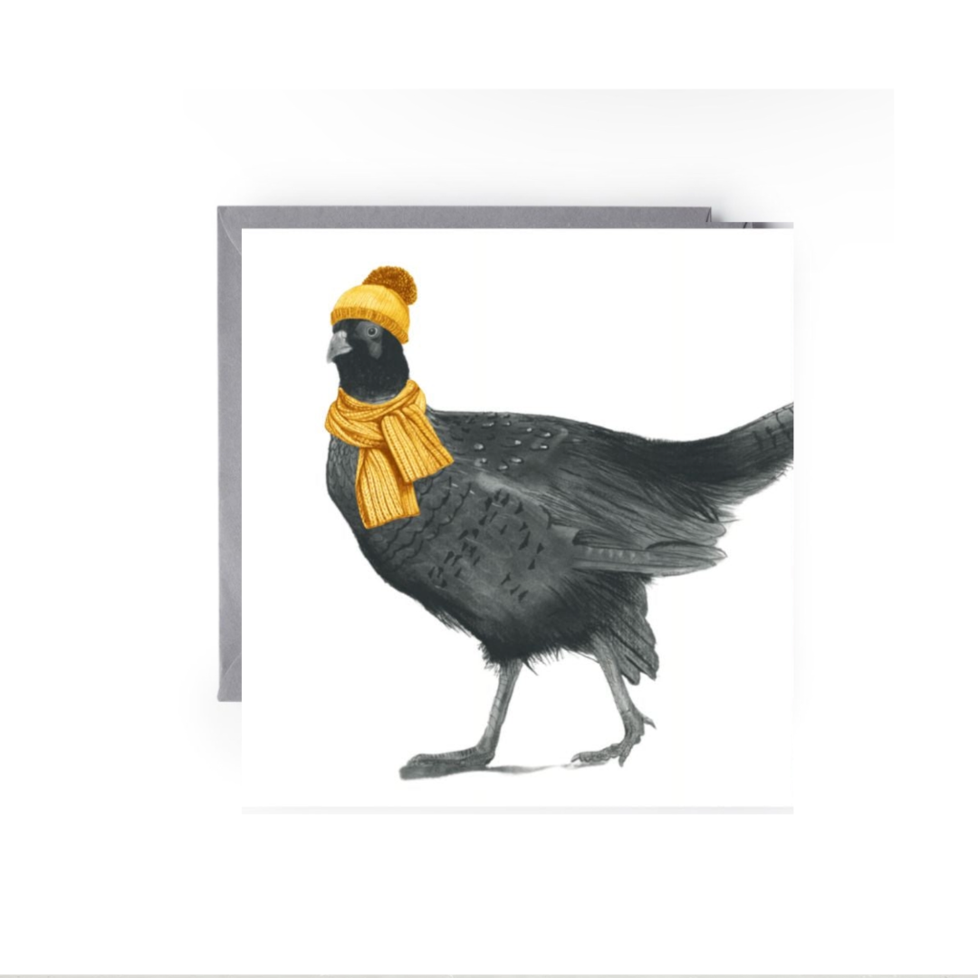 Winter Pheasant Christmas Card – Bold, Bright & Ready for Snow