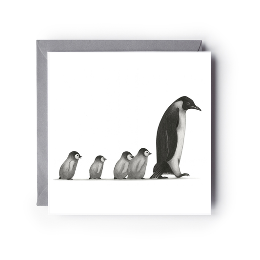 Penguin Walk Greeting Card