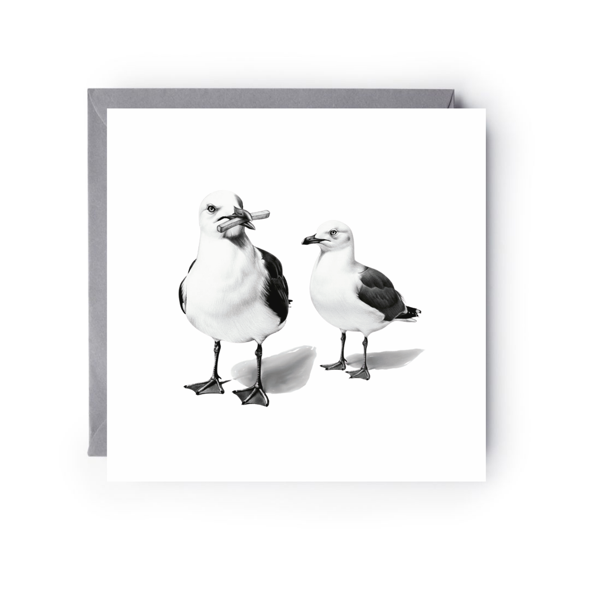 Seagull Chips Greeting Card