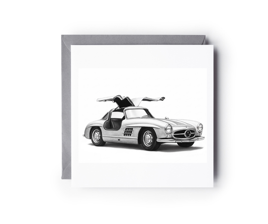 Gullwing Classic Car Greeting Card