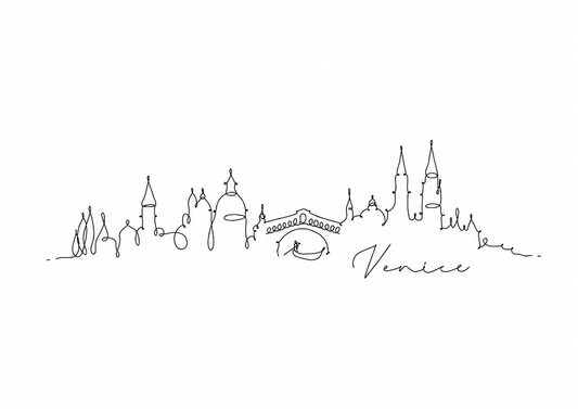 Venice Skyline Print – A4 artwork