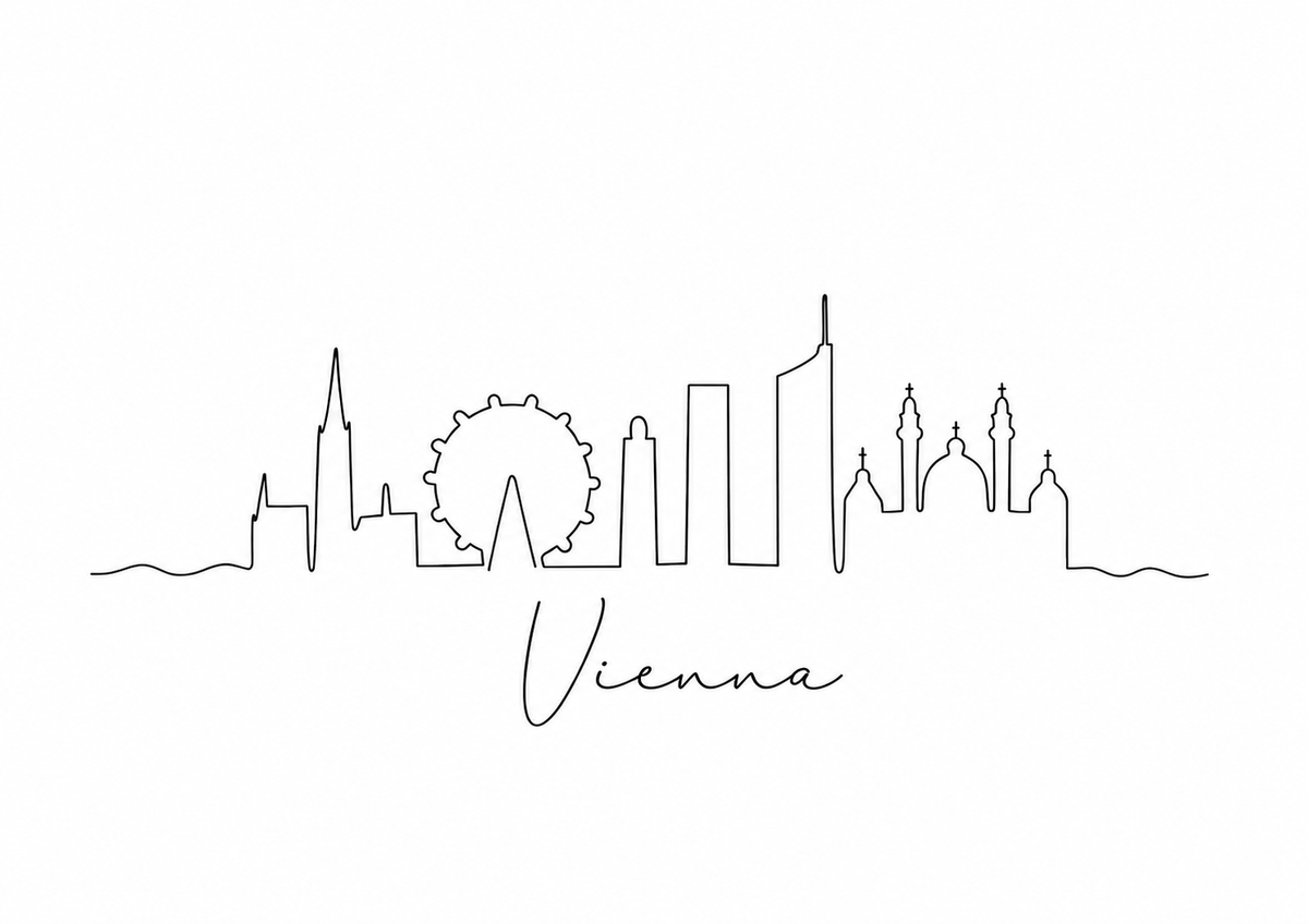 Vienna Skyline Print – A4 artwork