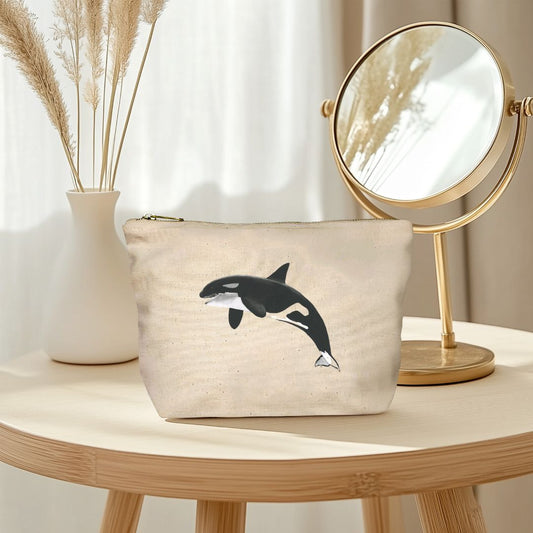 Lynx the Killer Whale Pouch Bag – Hand-Drawn Marine Life Accessory