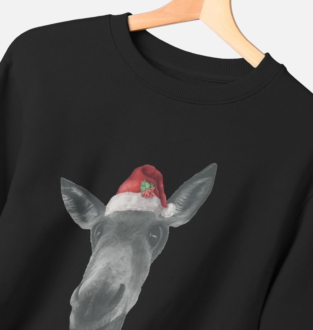 Men's Crew Neck Festive Donkey Sweater Certified Organic Cotton
