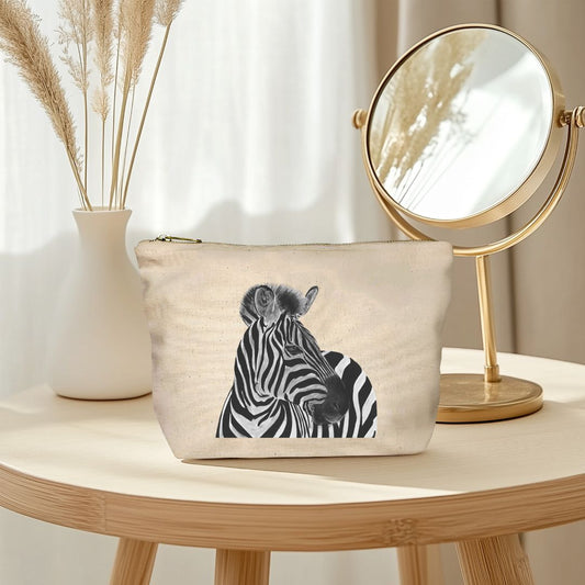 Capella the Zebra Pouch Bag – Hand-Drawn Wildlife Accessory