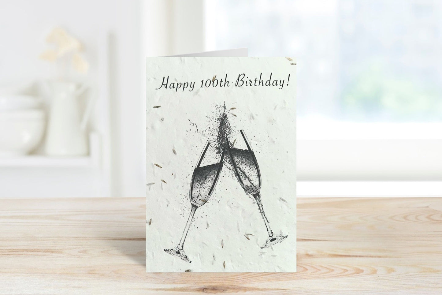 Happy 100th Birthday Plantable Seeded Eco Greeting Card