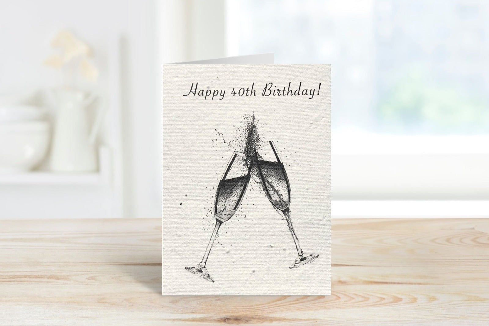 Happy 40th Birthday Plantable Seeded Eco Greeting Card