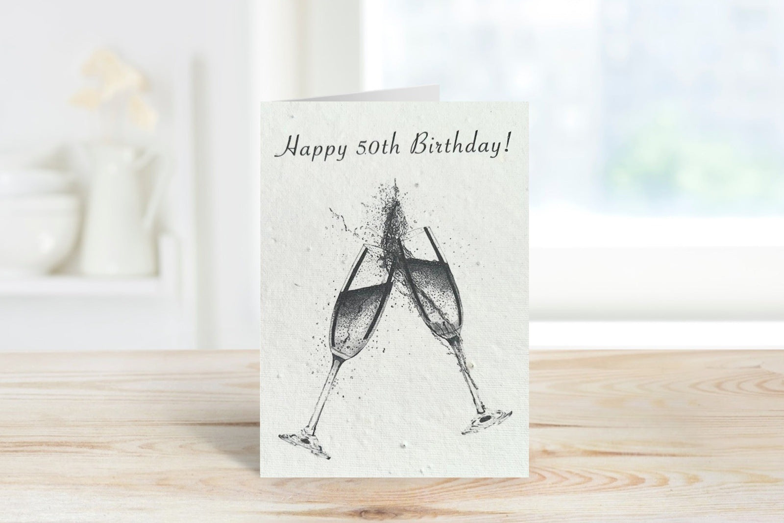 Happy 50th Birthday Plantable Seeded Eco Greeting Card