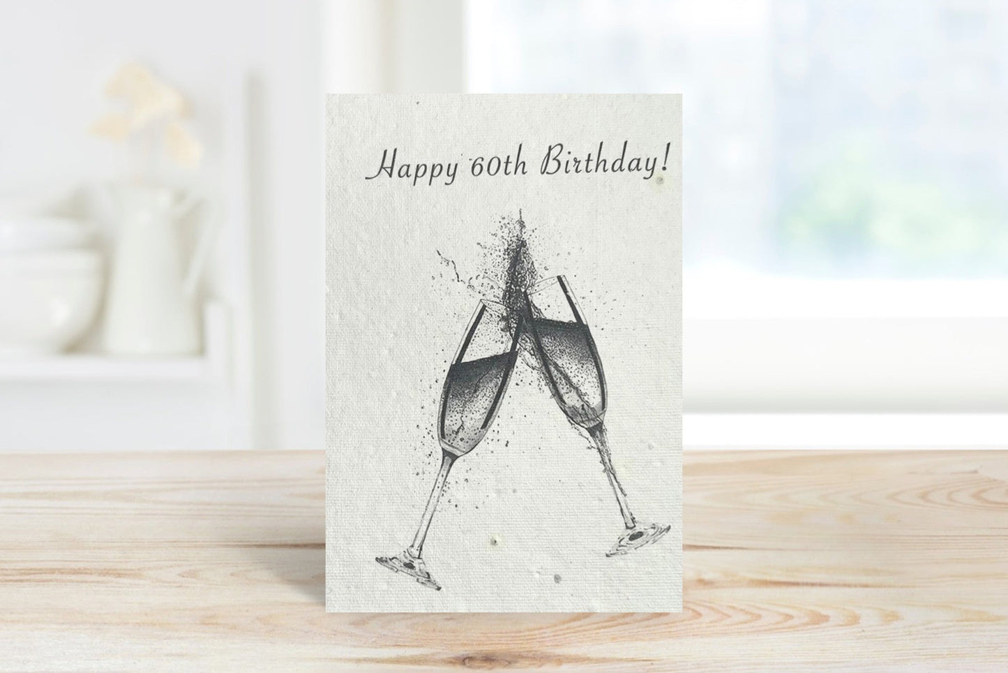Happy 60th Birthday Plantable Seeded Eco Greeting Card