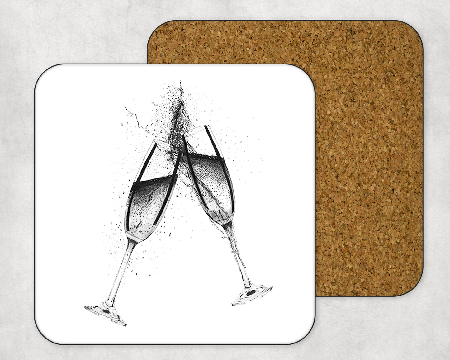 Champagne Celebration Drinks Coaster From Libra Fine Arts 