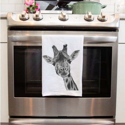 Giraffe Premium Tea Towel From Libra Fine Arts 