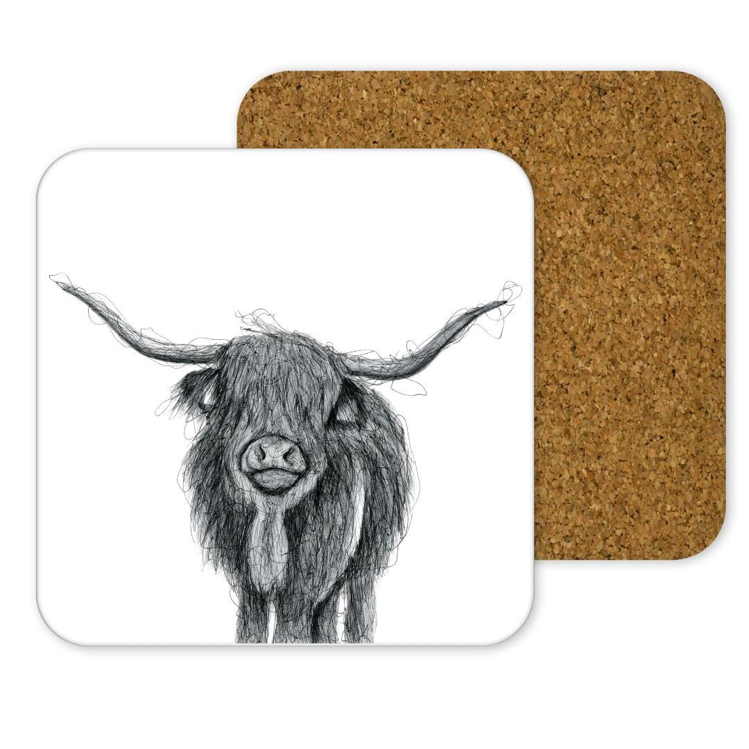 Highland Cow Drinks Coaster From Libra Fine Arts 