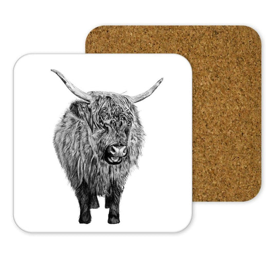 Baby Highland Cow Drinks Coaster From Libra Fine Arts 