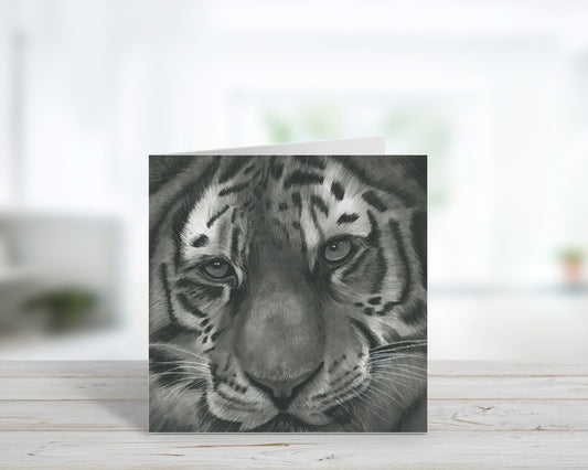 A Hand Drawn Tiger Greeting Card From Libra Fine Arts