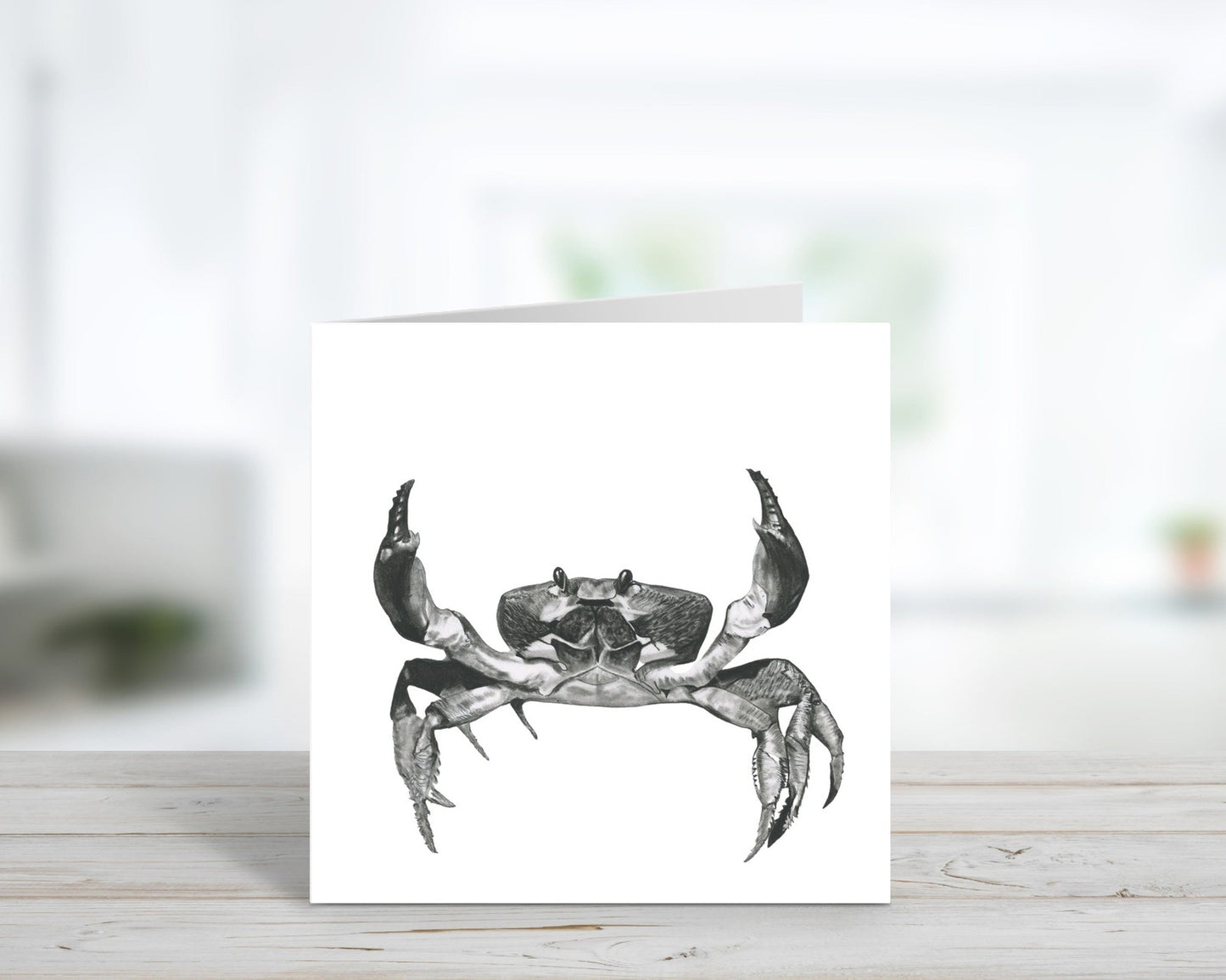 A hand Drawn Sarin the Crab Greeting Card From Libra Fine Arts