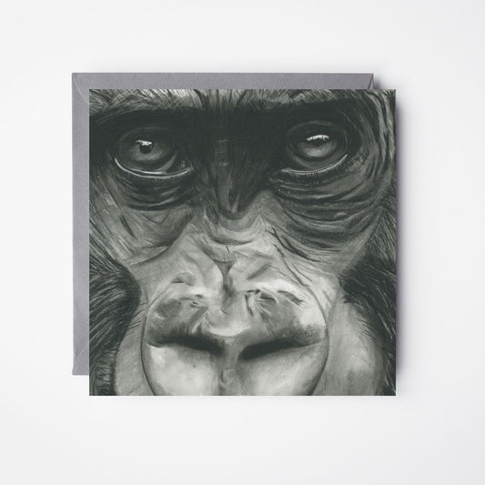 A Hand Drawn Gorilla Greeting Card From Libra Fine Arts