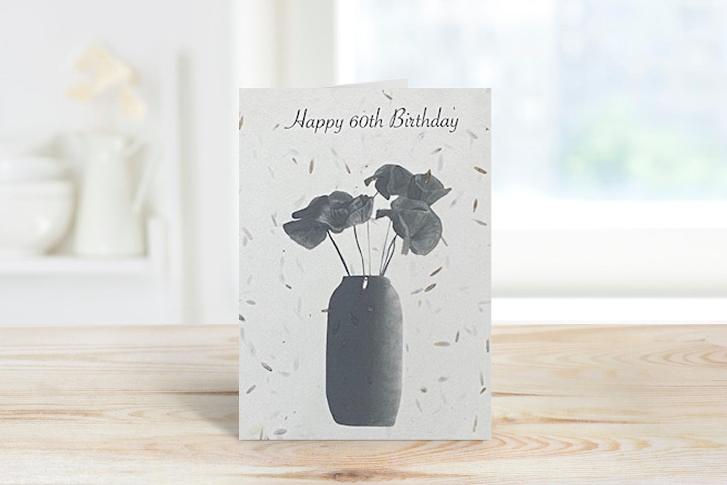 Poppies Happy 60th Birthday Plantable Seeded Card