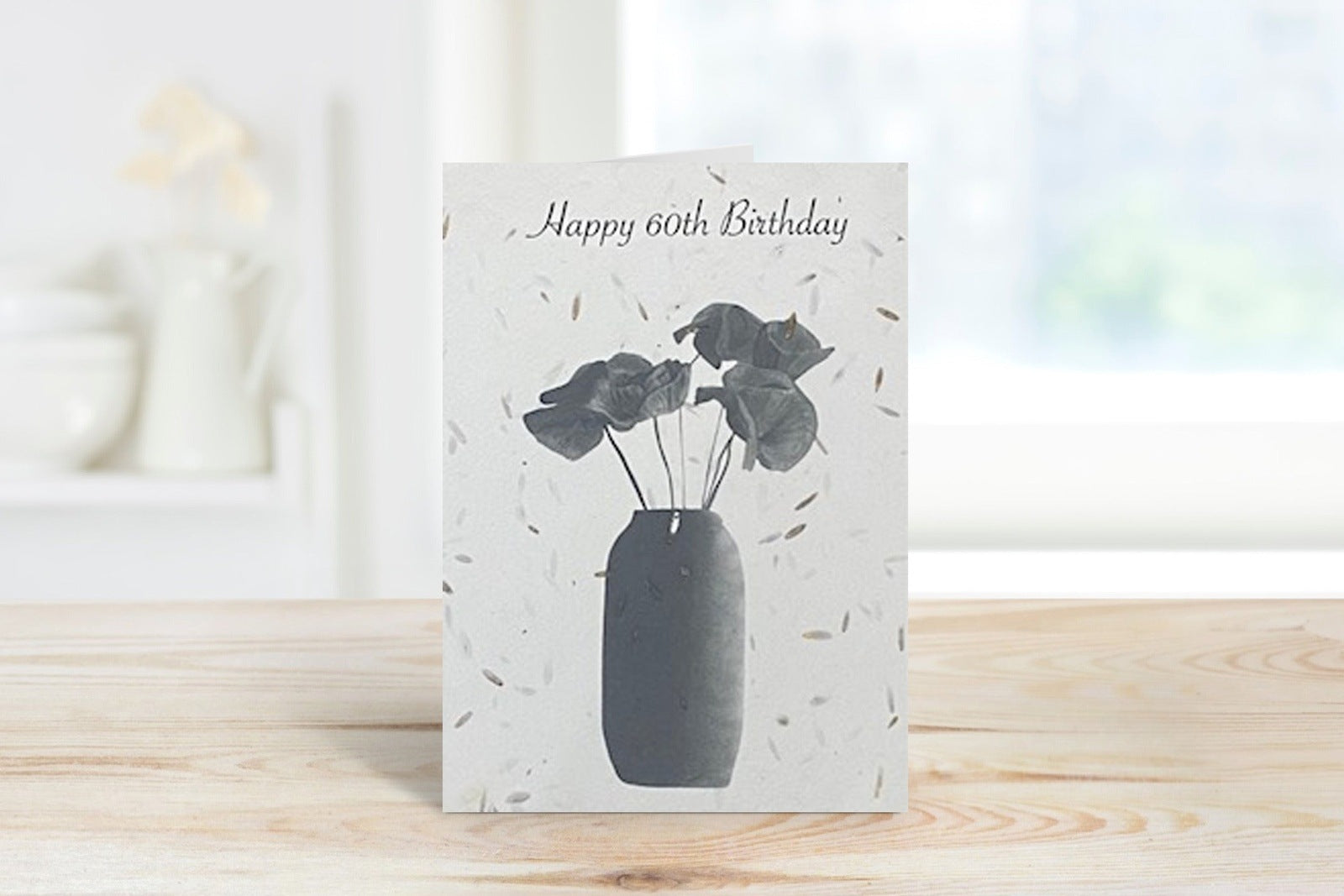 Poppies Happy 60th Birthday Plantable Seeded Card